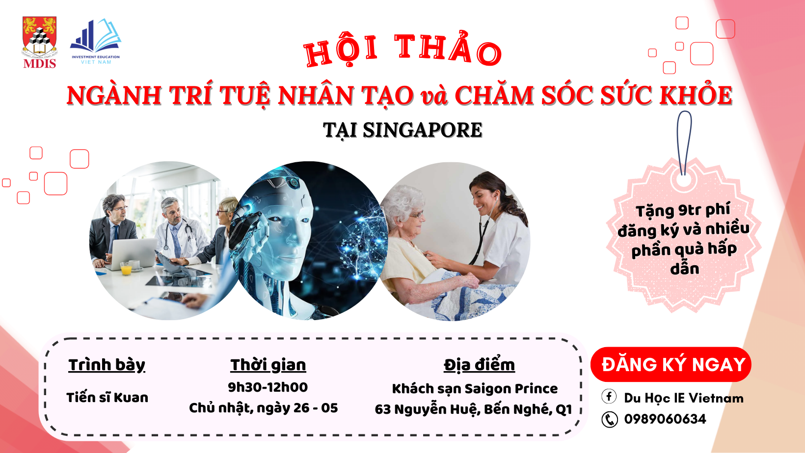 HỘI THẢO NGÀNH TRÍ TUỆ NHÂN TẠO VÀ CHĂM SÓC SỨC KHỎE TẠI SINGAPORE